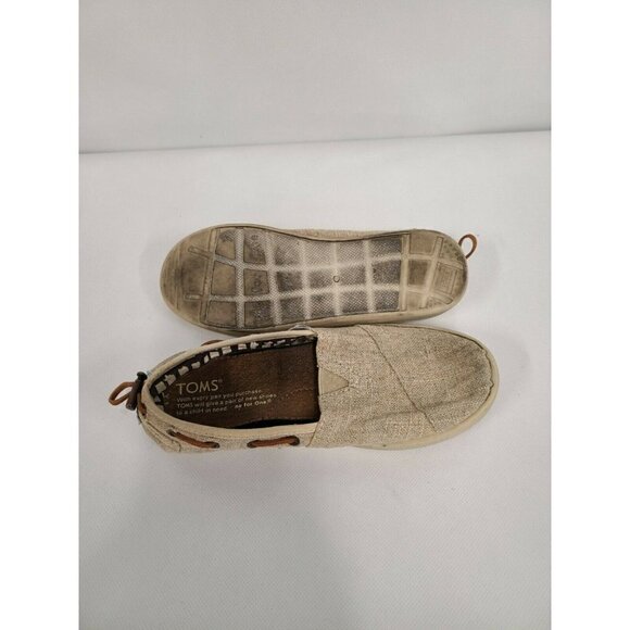 TOMS Girls Brown Slip On Adjustable Shoes Size 1 - Picture 6 of 8